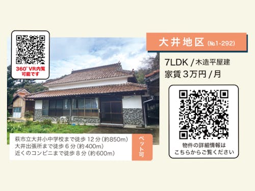 家賃3万円/7LDK/木造平屋建て