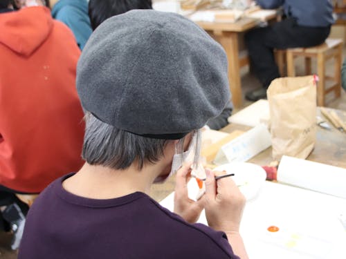 木遊館での制作様子