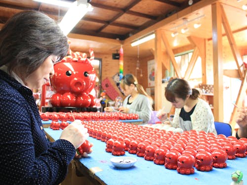ゆめ多幸鎮オクトパス君の制作の様子
