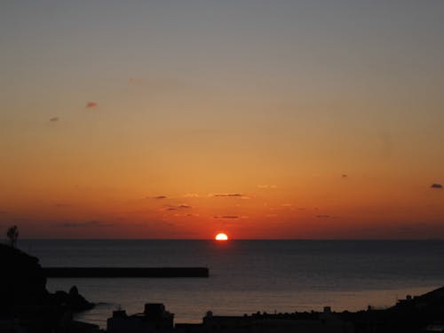 海に沈む夕日