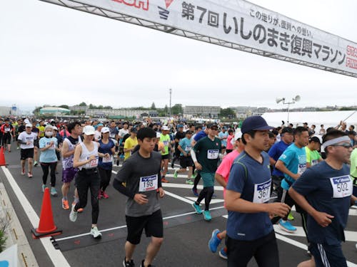 いしのまき復興マラソンの様子