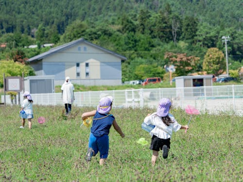思いっきり走れる園庭
