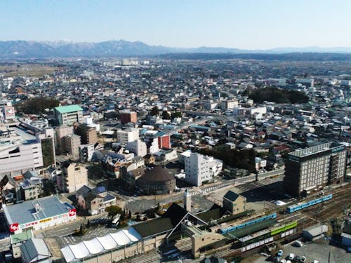 近江鉄道八日市駅上空より