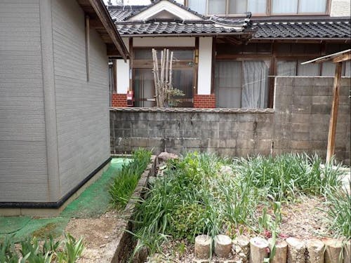 花壇。ちょっとした家庭菜園ならできそう。