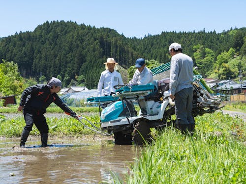 田植えの技術を伝承するオペレーター研修会の様子