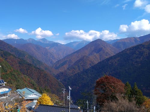 下栗の里からの眺め(伊那山脈と南アルプス)