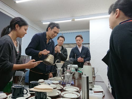 町内のカフェオーナーによる珈琲の淹れ方講座