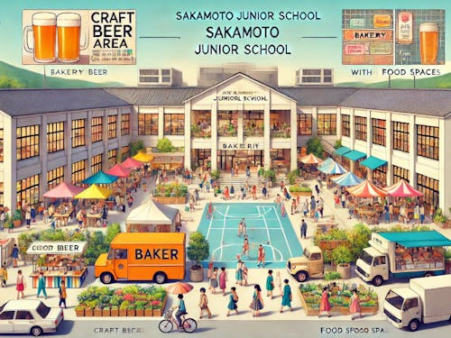 ※旧坂元中学校の将来イメージ