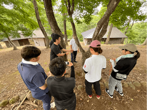 ロープワーク体験の様子