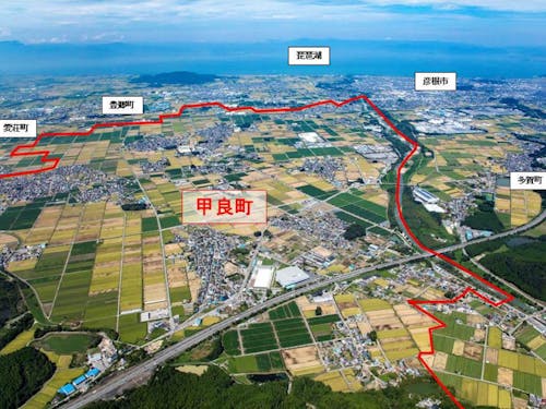 甲良町全体航空写真