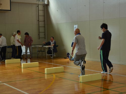 体力テストの様子
