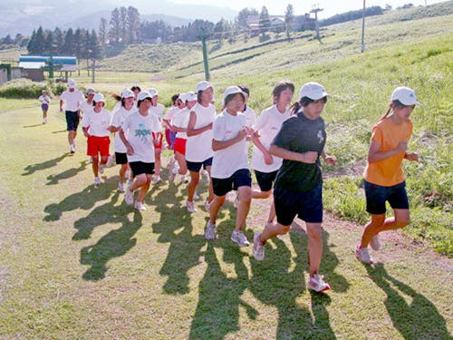 神鍋山のクロスカントリーコース。さまざまなスポーツのトレーニングに使用されている