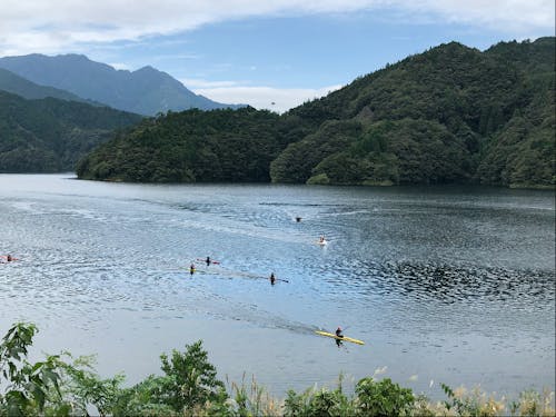 さめうら湖でカヌー