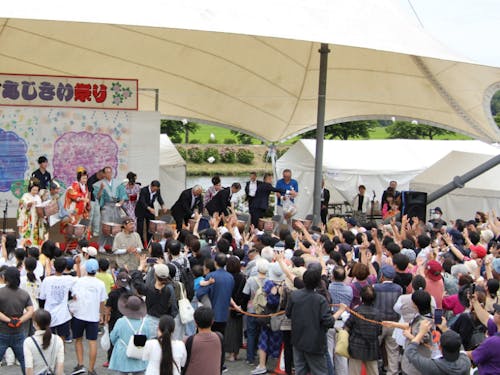 多古町の行事であるふるさと多古町あじさい祭りの五穀豊穣式典の様子です!