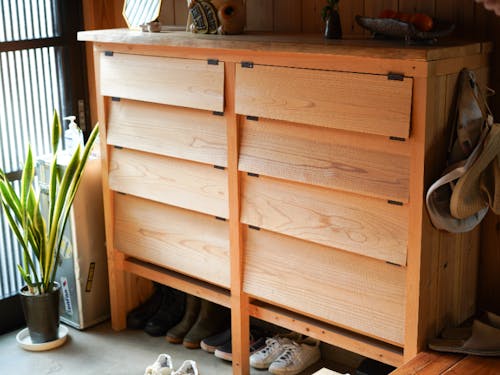 政司さん手作りの靴箱