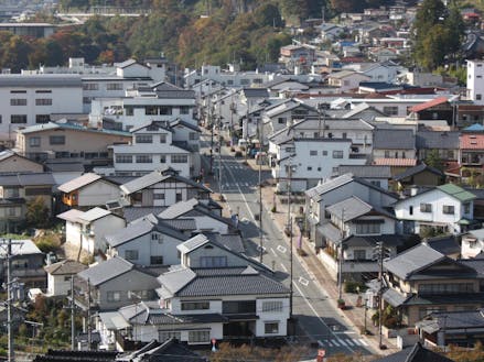 高遠城下にひろがる街並み