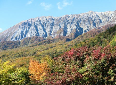 鍵掛峠から望む大山南壁
