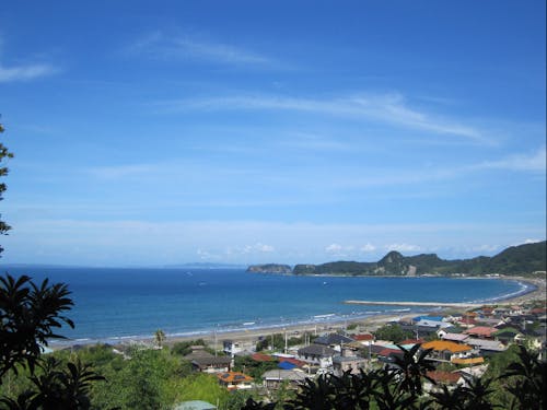 岩井海岸を一望