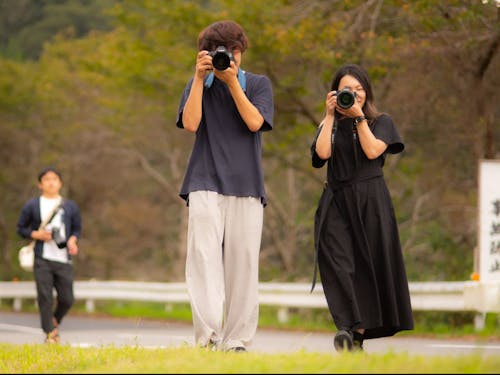 気に入った場所でシャッターを切る。