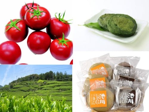 高糖度トマト/いりもち/お茶畑/田舎こんにゃく