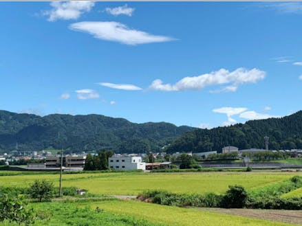 永平寺町ののどかな風景。自然に囲まれて健康的に生活できます。