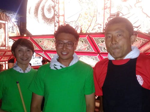 市伝統のまつり「弘前ねぷた」に参加している協力隊員