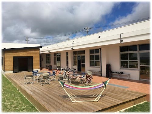 青空の下での作業が可能なリモートワークスペース