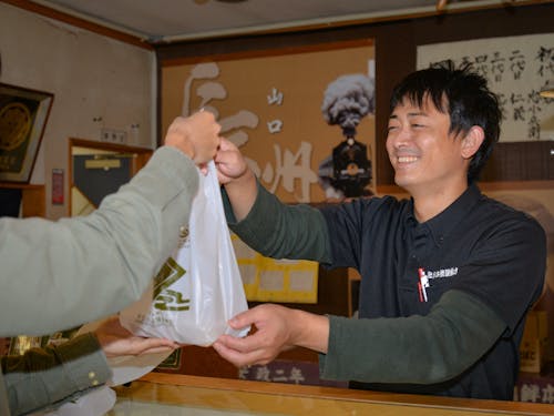 田中さんがいつも笑顔で出迎えてくれます