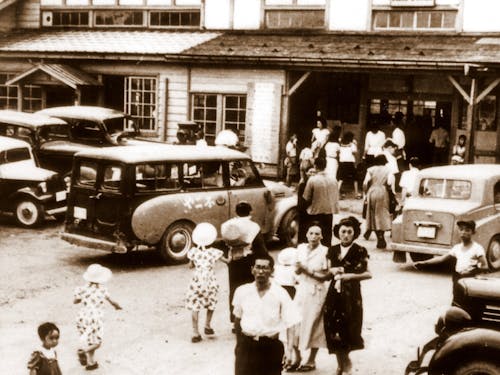 かつての大鰐駅前の様子