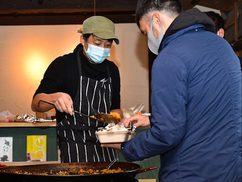 萩の地にあるもので作った料理を提供したい(イベントにて)