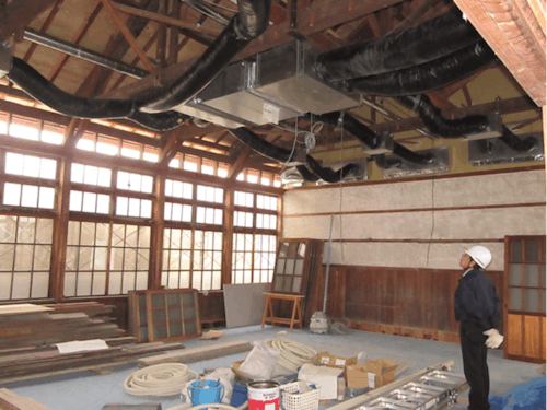 令和4年3月の利用開始に向けて工事事業者も頑張っています!