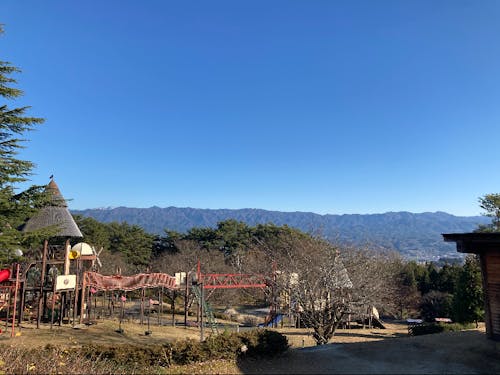 かざこし子どもの森公園の広場にある遊具