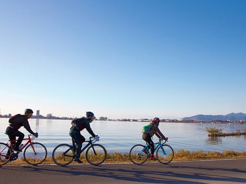 仕事の合間には、つくば霞ヶ浦りんりんロードでサイクリングを楽しめます