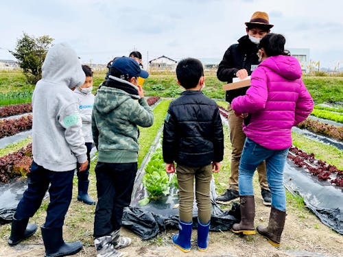 初めて畑に行く子どもも！