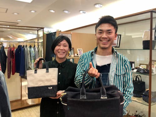 開業を目指す人の“お試し出店”が叶えられる「チャレンジョップ」で、ハンドメイド雑貨や古着などを販売しながら、将来の本格的な出店を目指す石川友彬さん・真菜美さん。