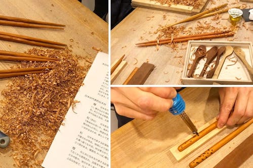 第1回開催のお取り箸づくりworkshopの模様です。