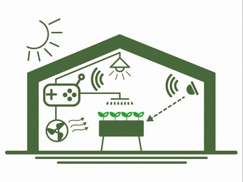 栽培環境はセンサーおよび制御装置により自動で管理します。