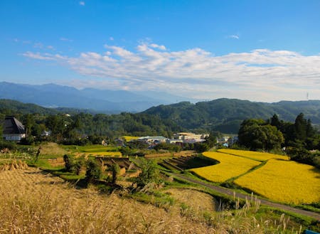 豊かな自然、美しい山々、日本のふるさとの原風景が今も広がっています