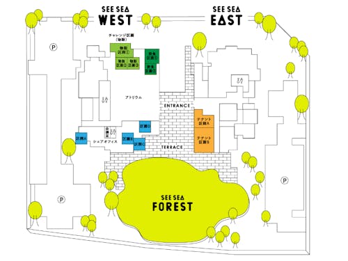 募集区画(チャレンジ区画・シェアオフィス区画・テナント区画)