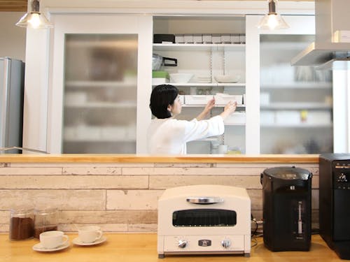 オープンキッチンでも"毎日が片付く"をご提案