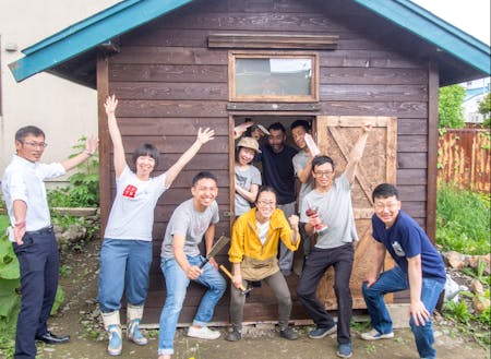 起業型の塚本さんはエステサロン＆漢方で事業化。小屋から作成しました。