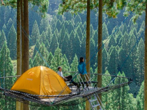 ツリーピクニックアドベンチャーいけだ　樹上テント