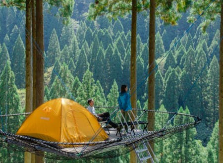 ツリーピクニックアドベンチャーいけだ　樹上テント
