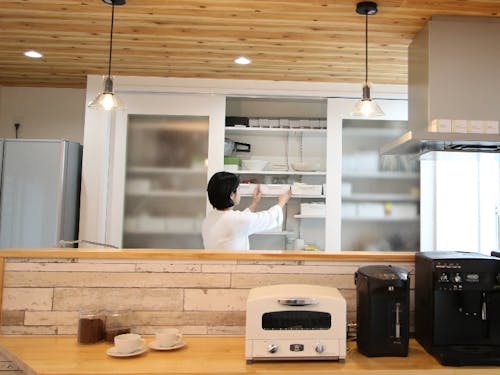 オープンキッチンでも"毎日が片付く"をご提案