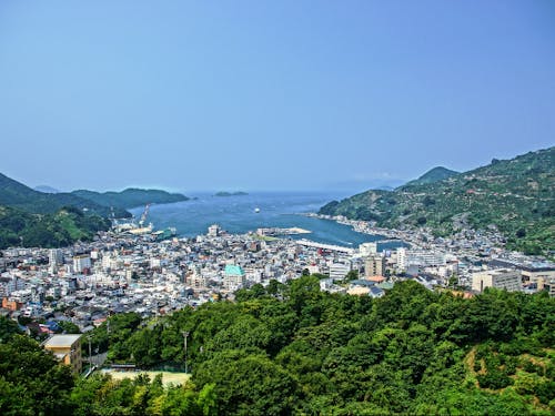 八幡浜市の市街地はコンパクトで、生活機能が徒歩圏内に集約しています