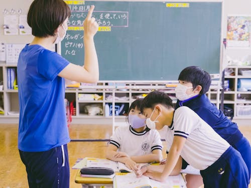 佐々並小学校の授業の様子