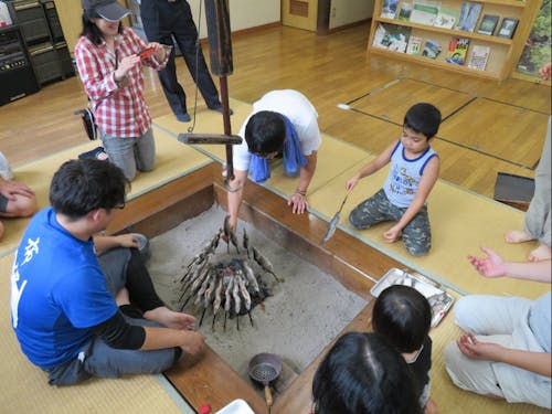 いろりでおさかなをやこう！