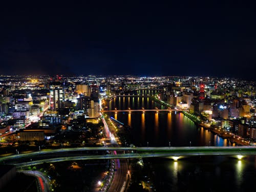 朱鷺メッセ展望台から(夜)