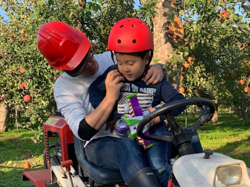 草刈機でマリオカート競争