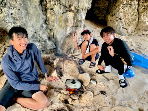 島留学生が企画したサバイバルキャンプ（e.lab現地研修）